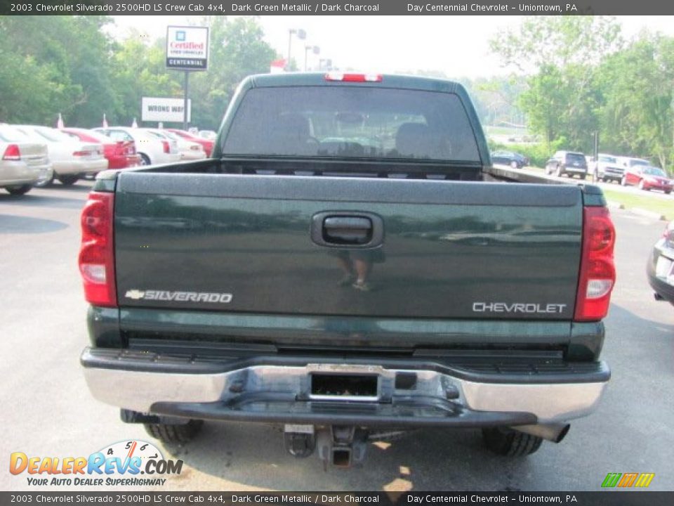 2003 Chevrolet Silverado 2500HD LS Crew Cab 4x4 Dark Green Metallic / Dark Charcoal Photo #4