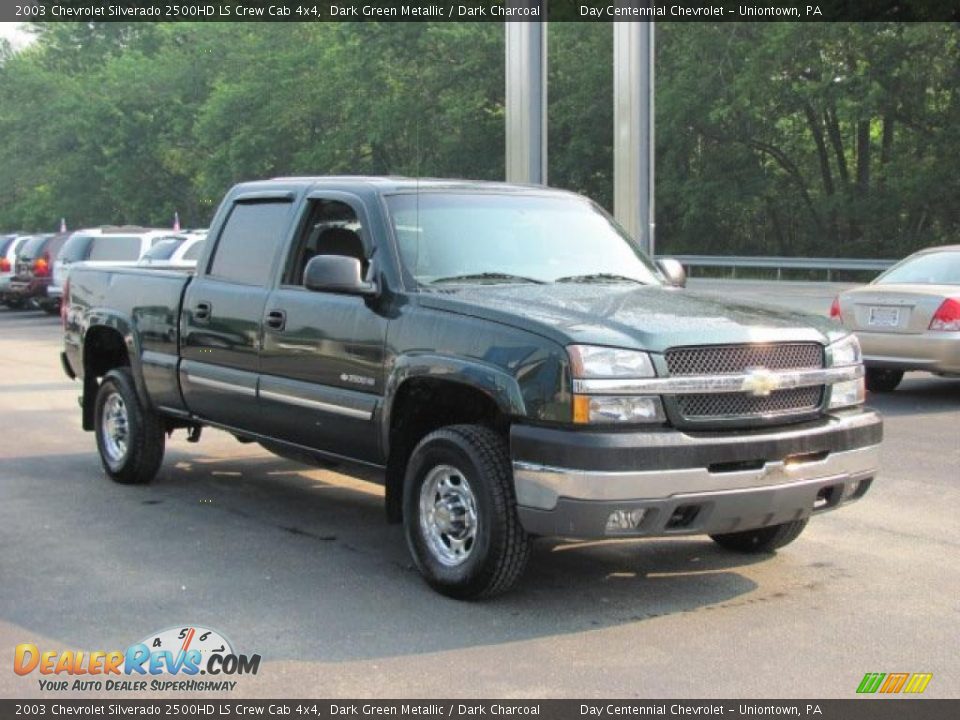 2003 Chevrolet Silverado 2500HD LS Crew Cab 4x4 Dark Green Metallic / Dark Charcoal Photo #6