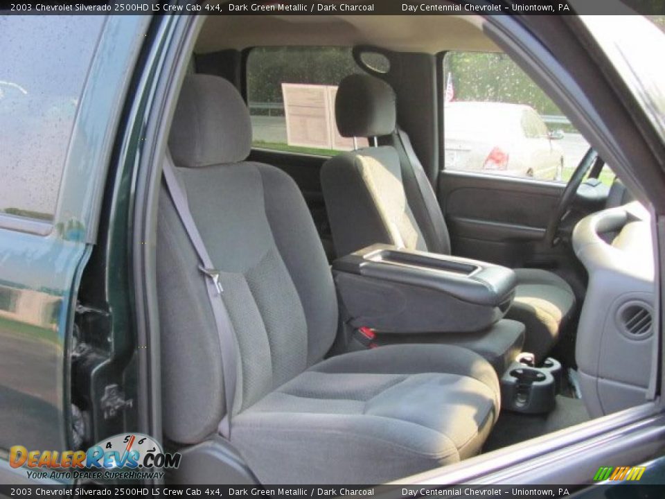 2003 Chevrolet Silverado 2500HD LS Crew Cab 4x4 Dark Green Metallic / Dark Charcoal Photo #7