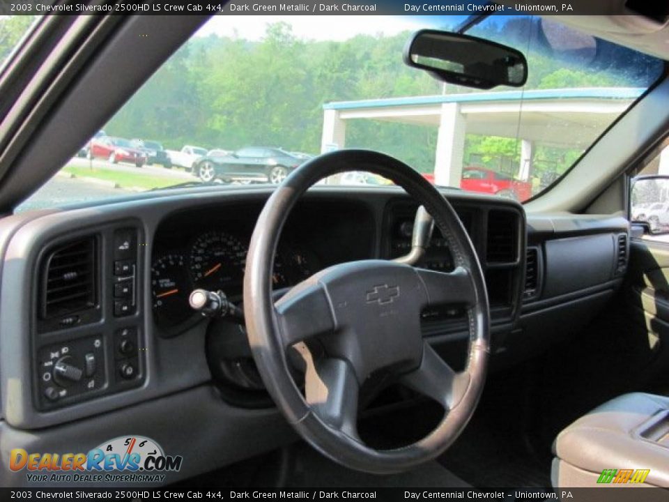 2003 Chevrolet Silverado 2500HD LS Crew Cab 4x4 Dark Green Metallic / Dark Charcoal Photo #8