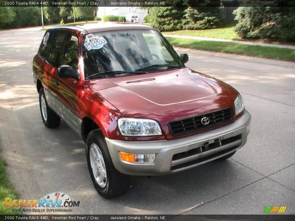 2000 Toyota RAV4 4WD Venetian Red Pearl / Gray Photo #5