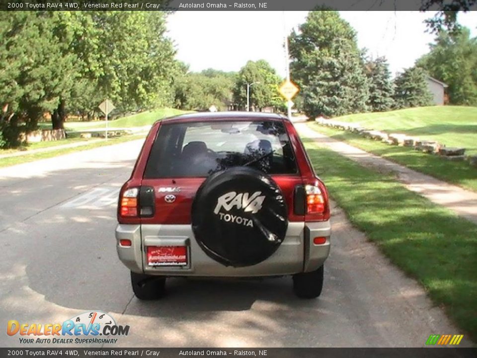 2000 Toyota RAV4 4WD Venetian Red Pearl / Gray Photo #7