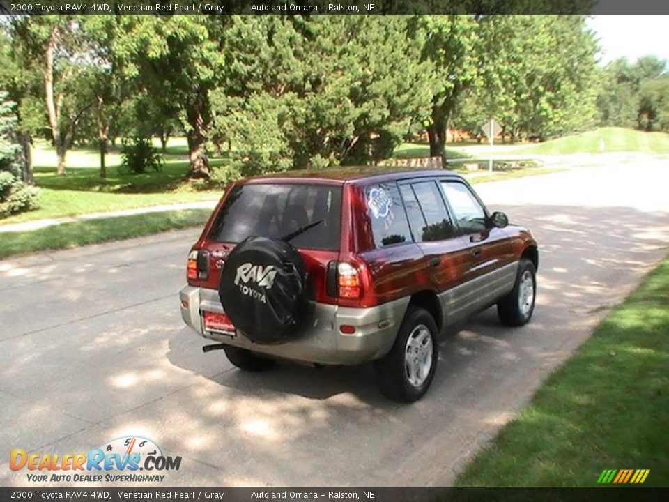 2000 Toyota RAV4 4WD Venetian Red Pearl / Gray Photo #11