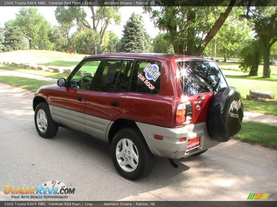 2000 Toyota RAV4 4WD Venetian Red Pearl / Gray Photo #12