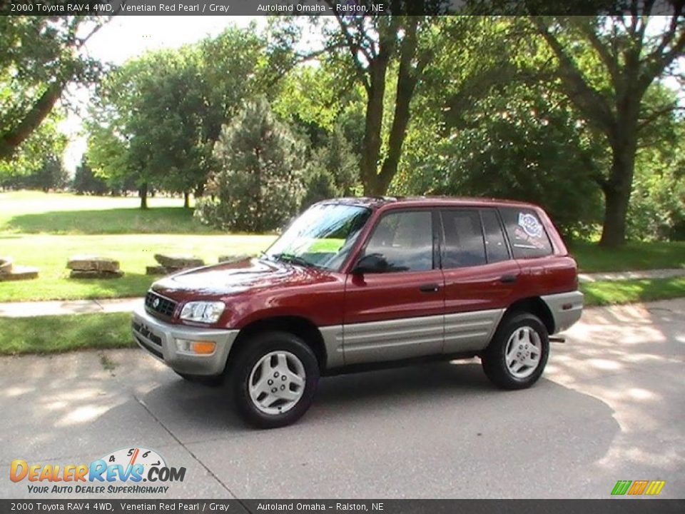 2000 Toyota RAV4 4WD Venetian Red Pearl / Gray Photo #13