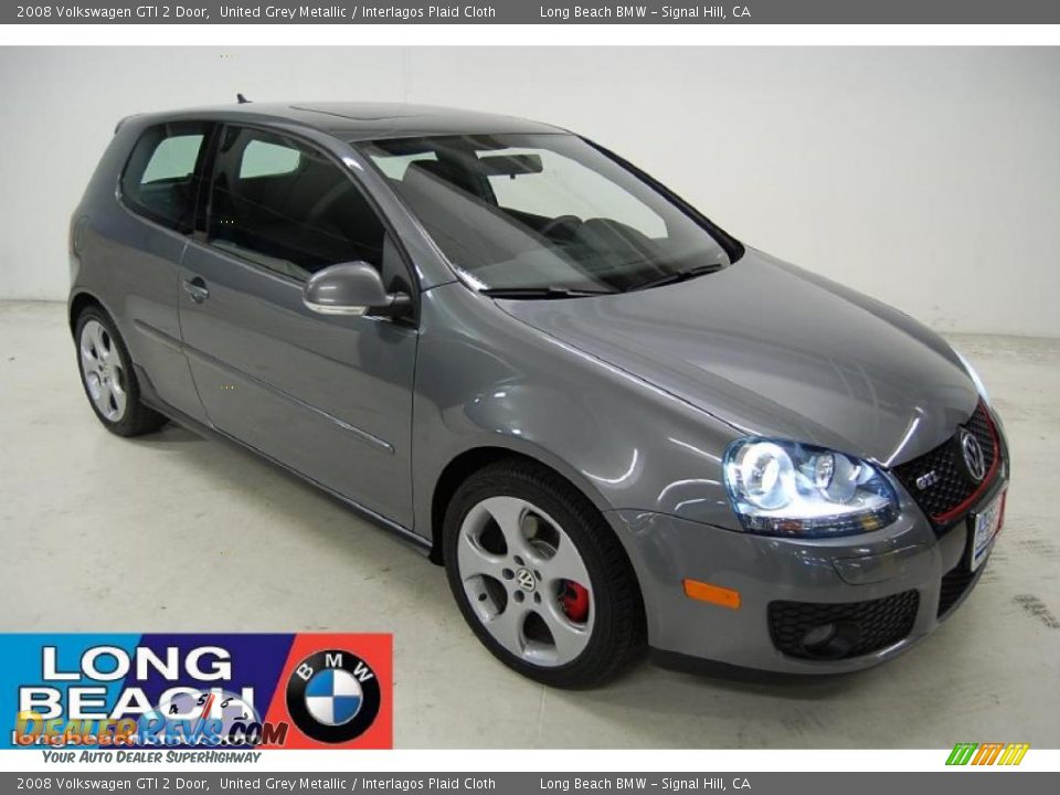 2008 Volkswagen GTI 2 Door United Grey Metallic / Interlagos Plaid Cloth Photo #1