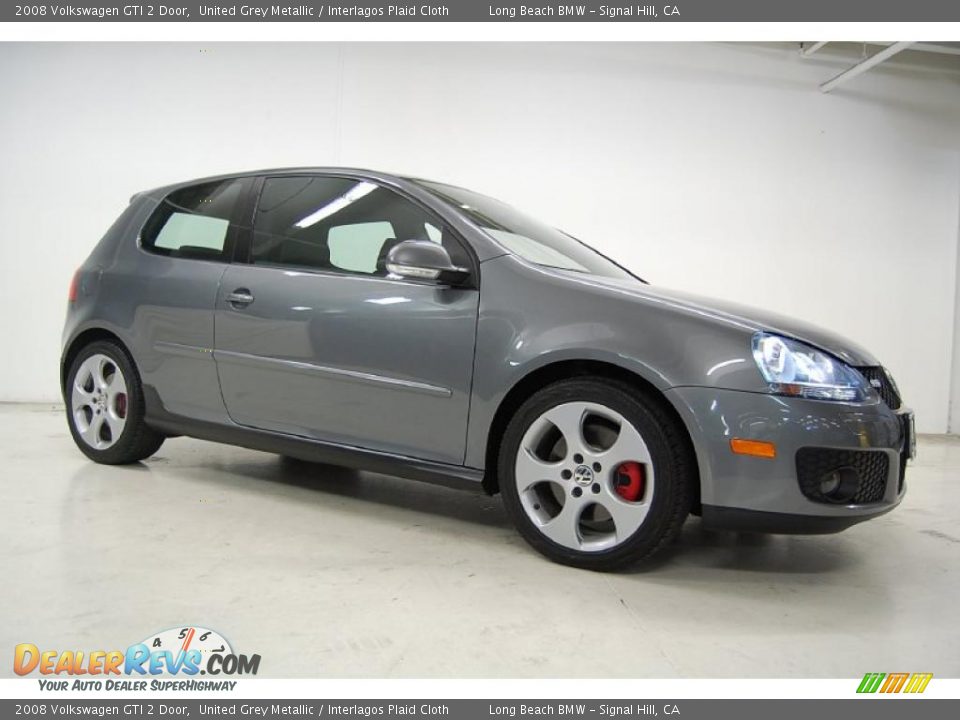 2008 Volkswagen GTI 2 Door United Grey Metallic / Interlagos Plaid Cloth Photo #2