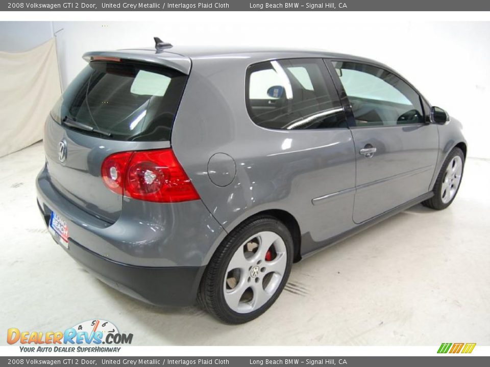 2008 Volkswagen GTI 2 Door United Grey Metallic / Interlagos Plaid Cloth Photo #6