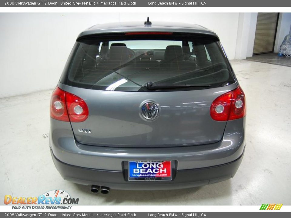 2008 Volkswagen GTI 2 Door United Grey Metallic / Interlagos Plaid Cloth Photo #7