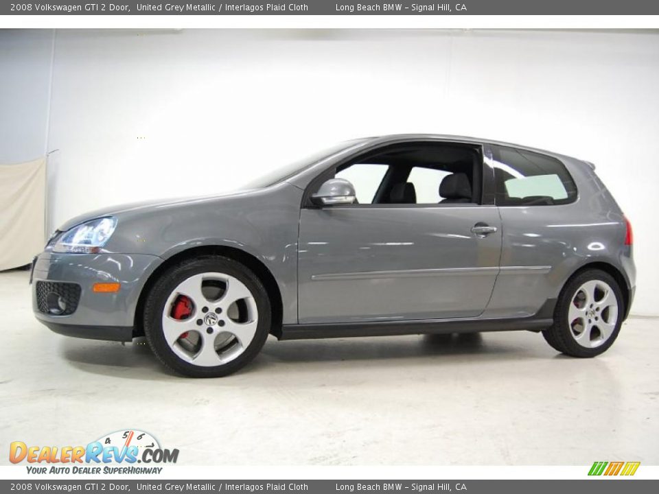 2008 Volkswagen GTI 2 Door United Grey Metallic / Interlagos Plaid Cloth Photo #11