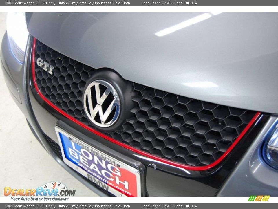 2008 Volkswagen GTI 2 Door United Grey Metallic / Interlagos Plaid Cloth Photo #14