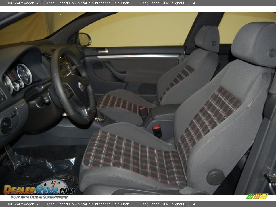 2008 Volkswagen GTI 2 Door United Grey Metallic / Interlagos Plaid Cloth Photo #19