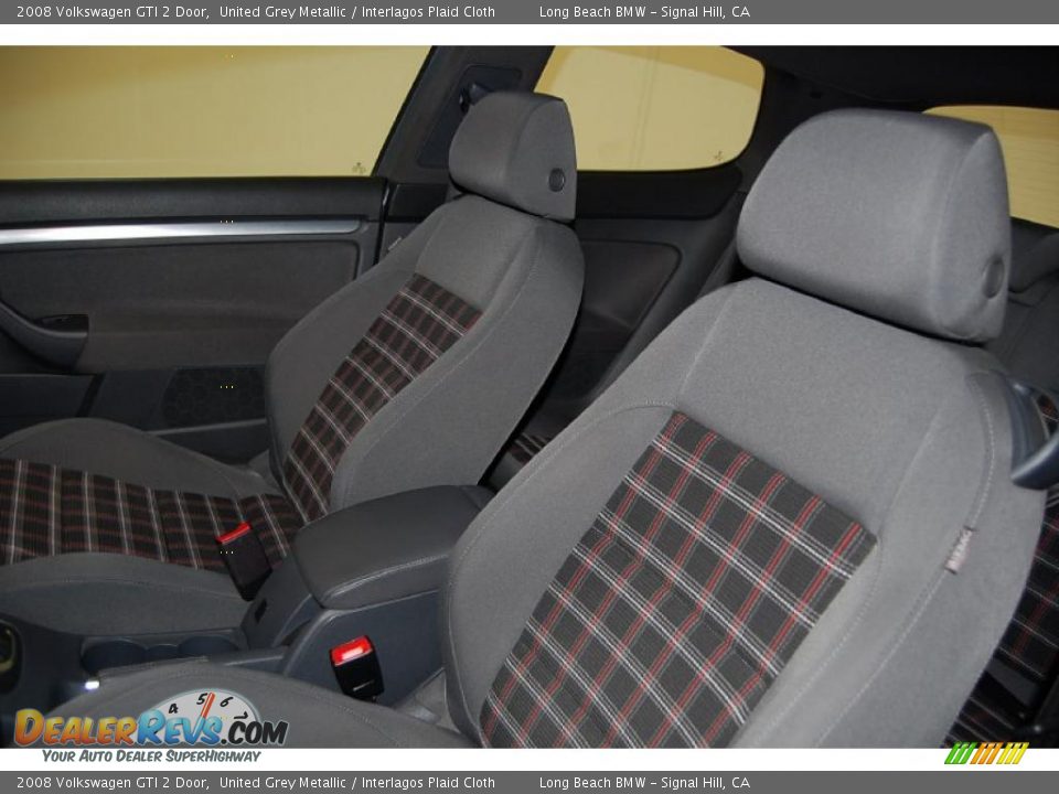2008 Volkswagen GTI 2 Door United Grey Metallic / Interlagos Plaid Cloth Photo #20