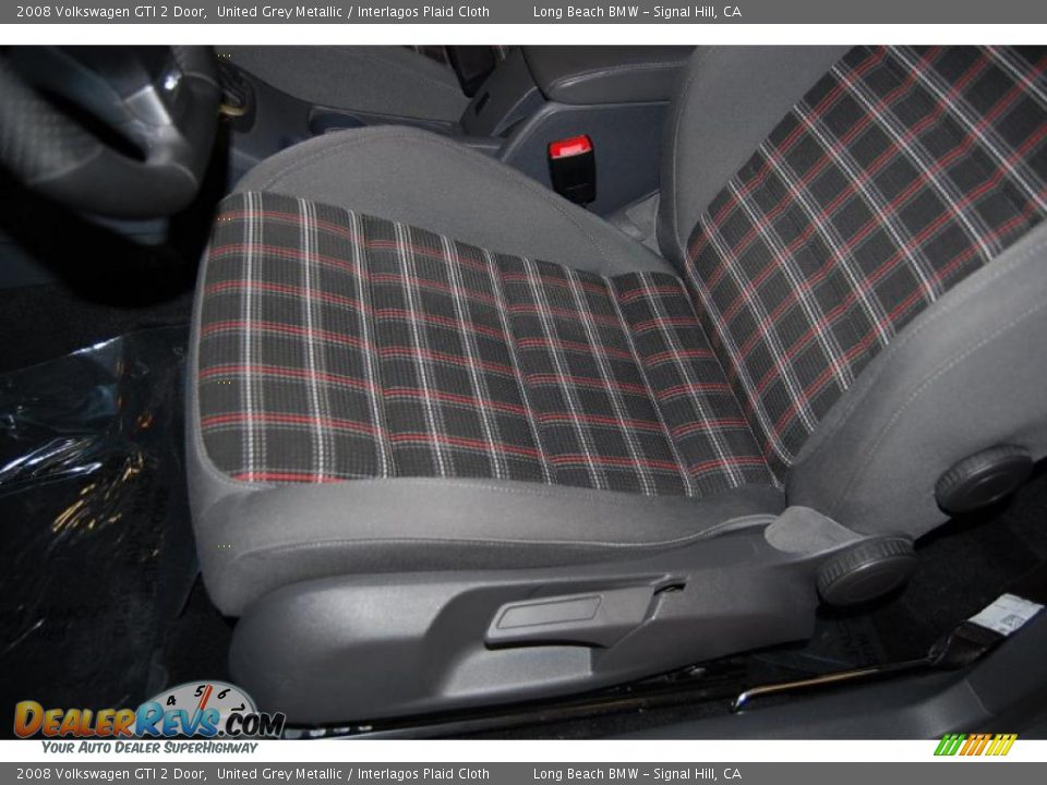2008 Volkswagen GTI 2 Door United Grey Metallic / Interlagos Plaid Cloth Photo #21