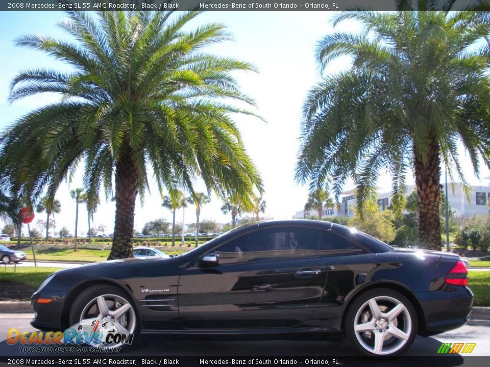 2008 Mercedes-Benz SL 55 AMG Roadster Black / Black Photo #1