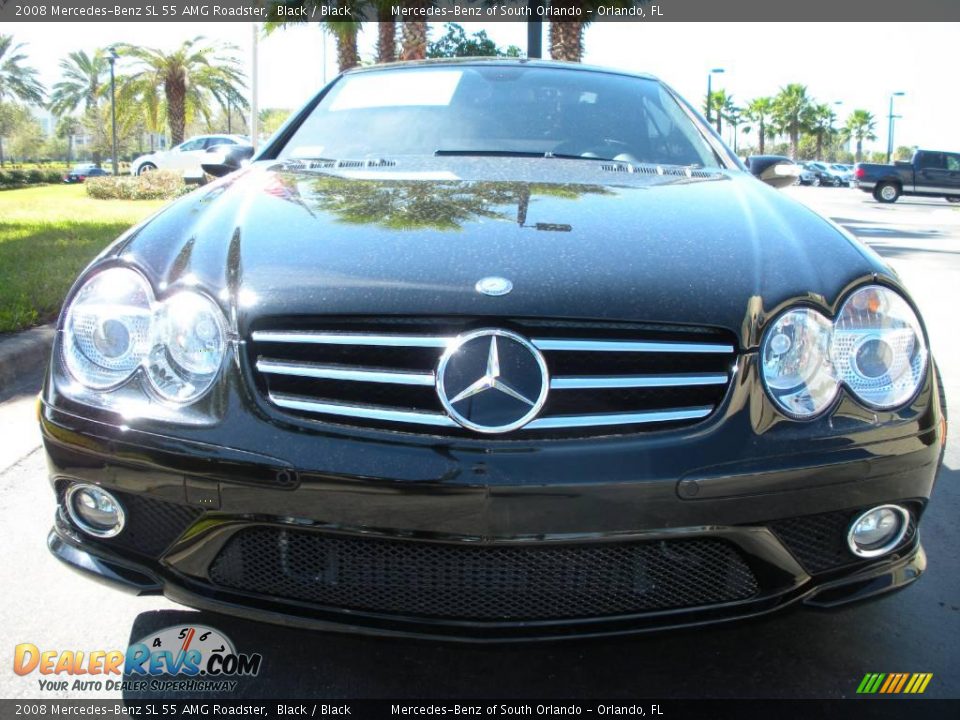2008 Mercedes-Benz SL 55 AMG Roadster Black / Black Photo #3