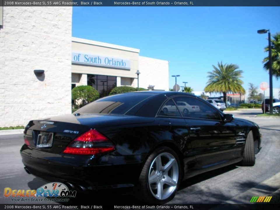 2008 Mercedes-Benz SL 55 AMG Roadster Black / Black Photo #6