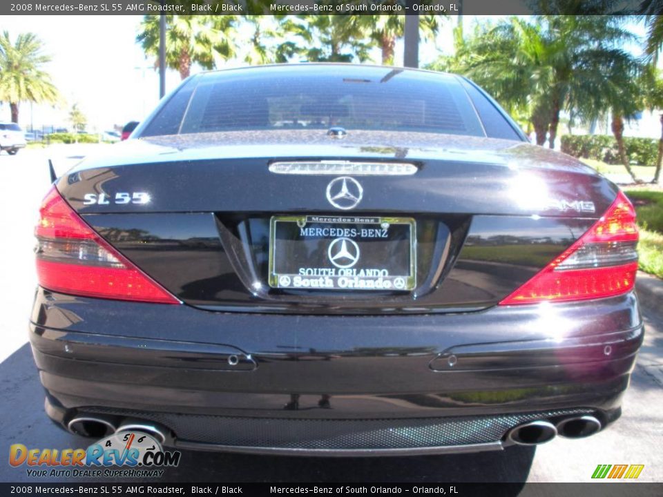 2008 Mercedes-Benz SL 55 AMG Roadster Black / Black Photo #7