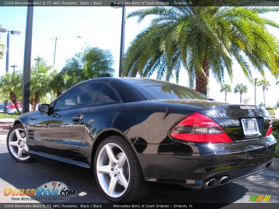 2008 Mercedes-Benz SL 55 AMG Roadster Black / Black Photo #8