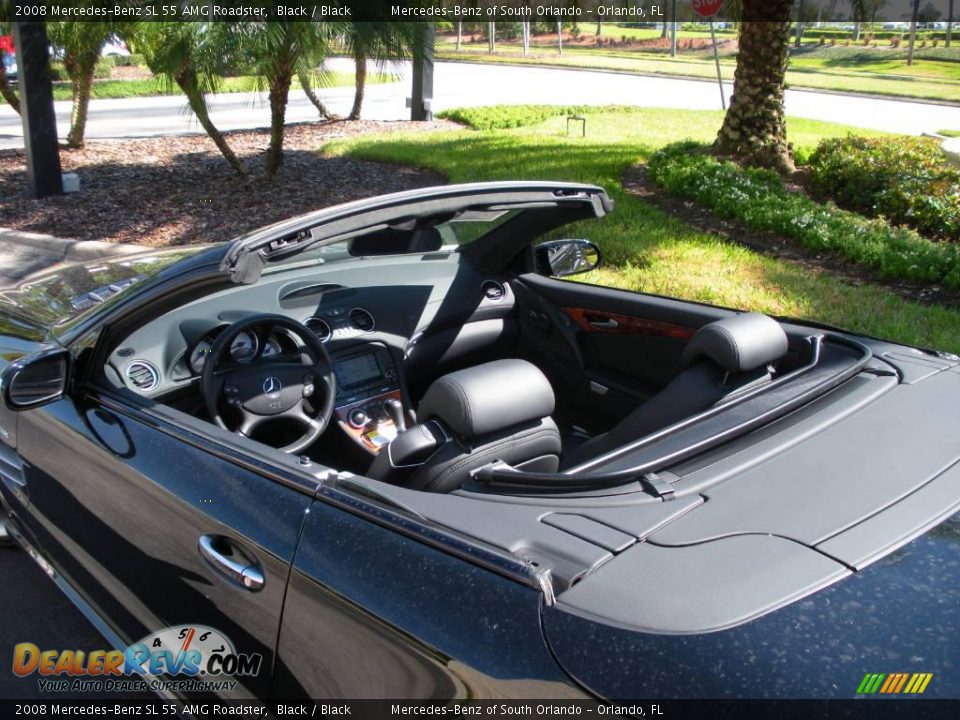 2008 Mercedes-Benz SL 55 AMG Roadster Black / Black Photo #10
