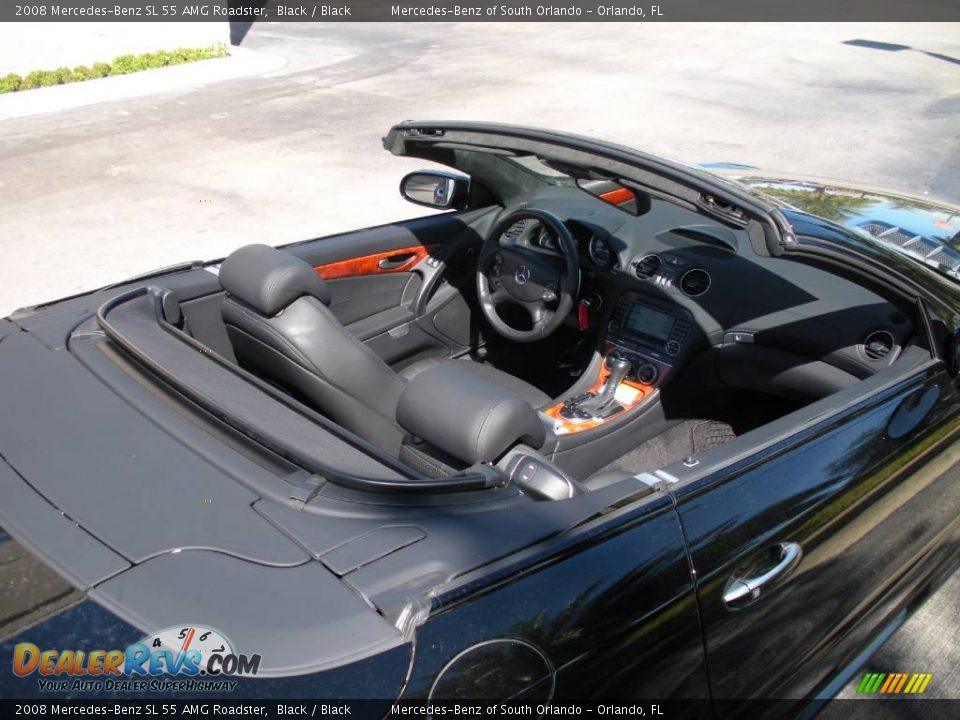 2008 Mercedes-Benz SL 55 AMG Roadster Black / Black Photo #11