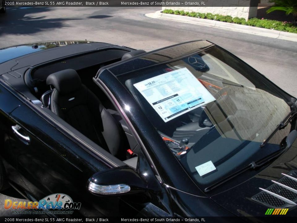 2008 Mercedes-Benz SL 55 AMG Roadster Black / Black Photo #12