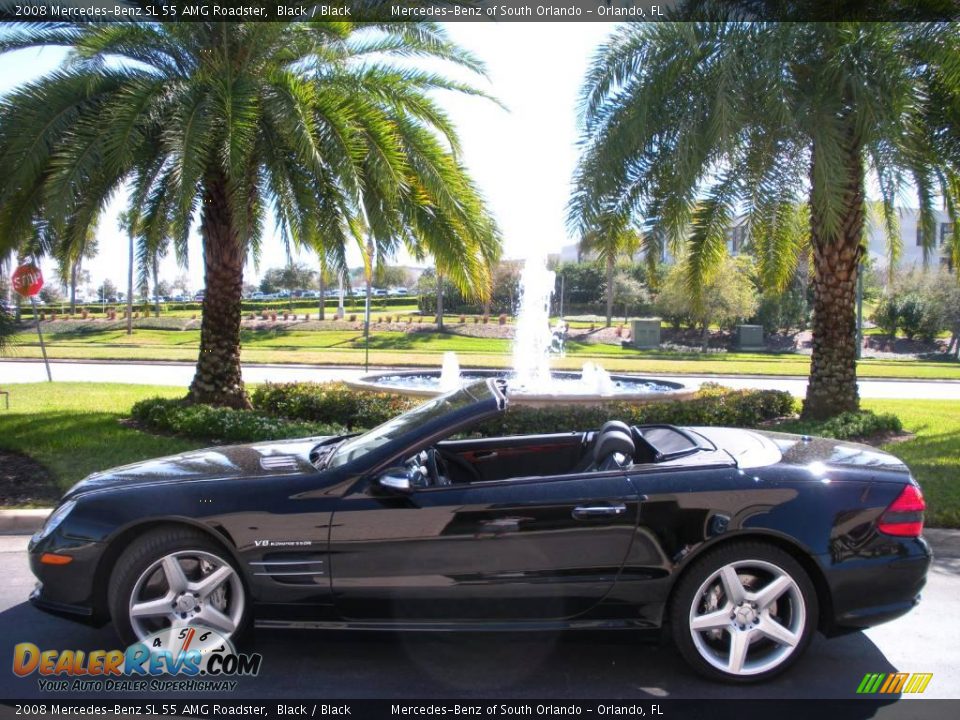 2008 Mercedes-Benz SL 55 AMG Roadster Black / Black Photo #13
