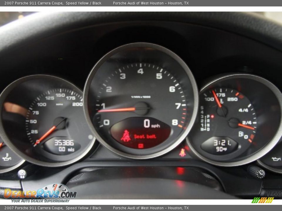 2007 Porsche 911 Carrera Coupe Speed Yellow / Black Photo #15