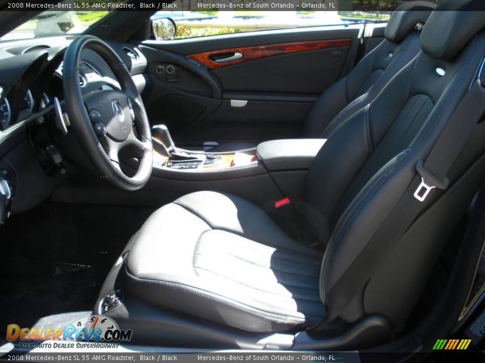 2008 Mercedes-Benz SL 55 AMG Roadster Black / Black Photo #19