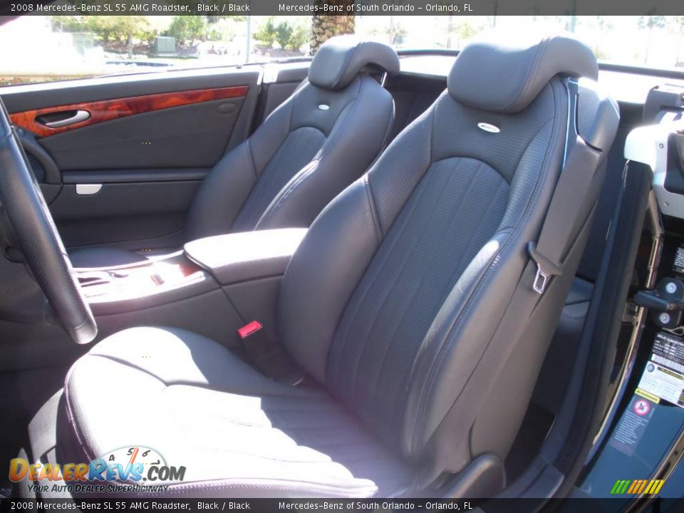 2008 Mercedes-Benz SL 55 AMG Roadster Black / Black Photo #20