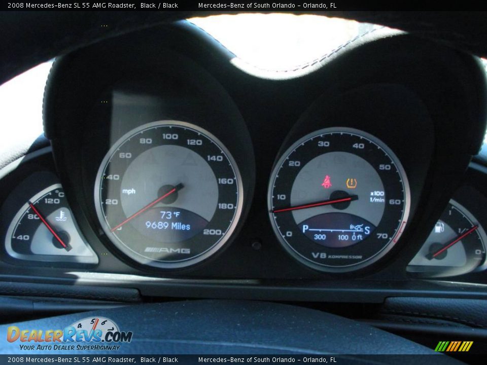 2008 Mercedes-Benz SL 55 AMG Roadster Black / Black Photo #23