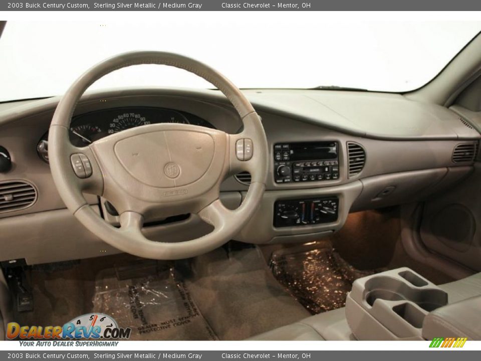 2003 Buick Century Custom Sterling Silver Metallic / Medium Gray Photo #9
