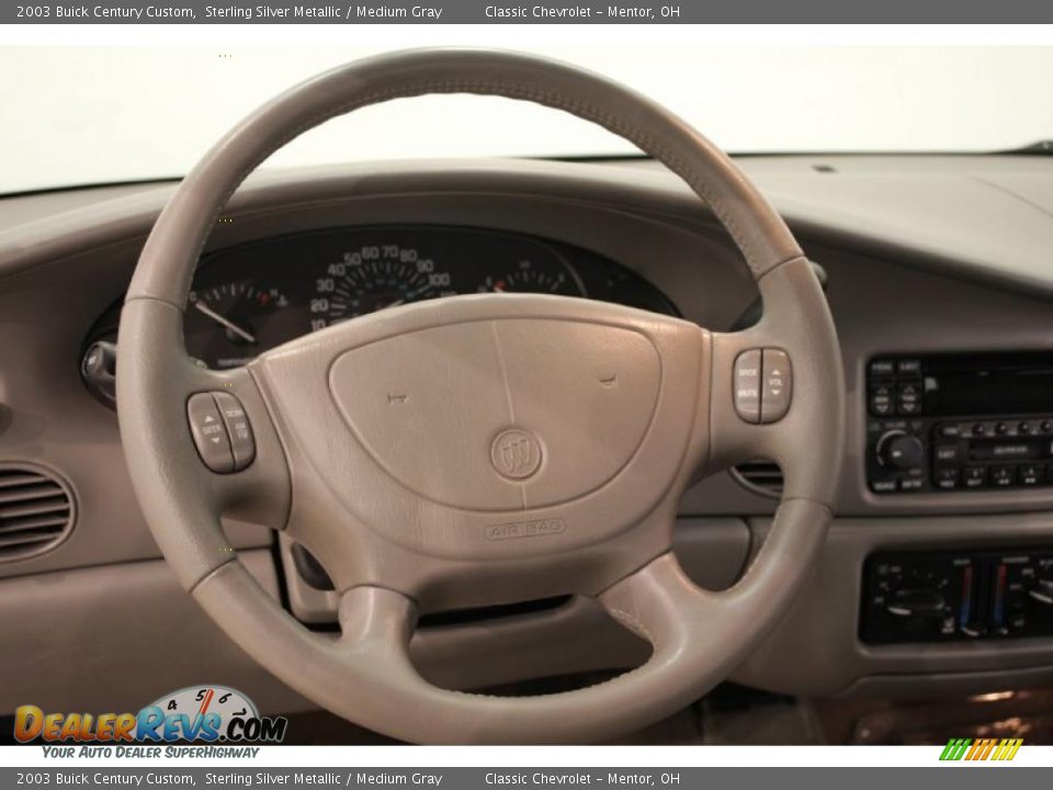 2003 Buick Century Custom Sterling Silver Metallic / Medium Gray Photo #10