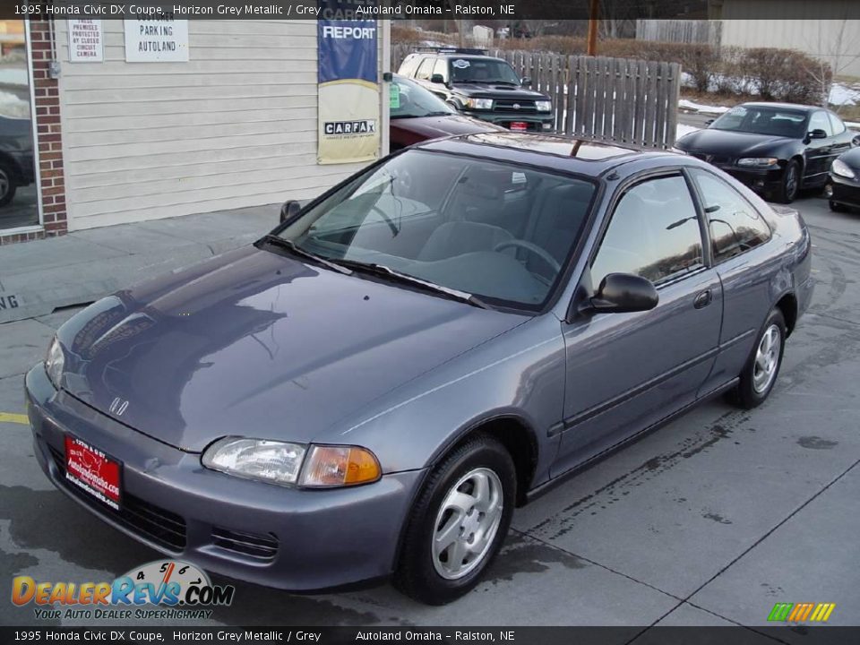 1995 Honda Civic DX Coupe Horizon Grey Metallic / Grey Photo #3