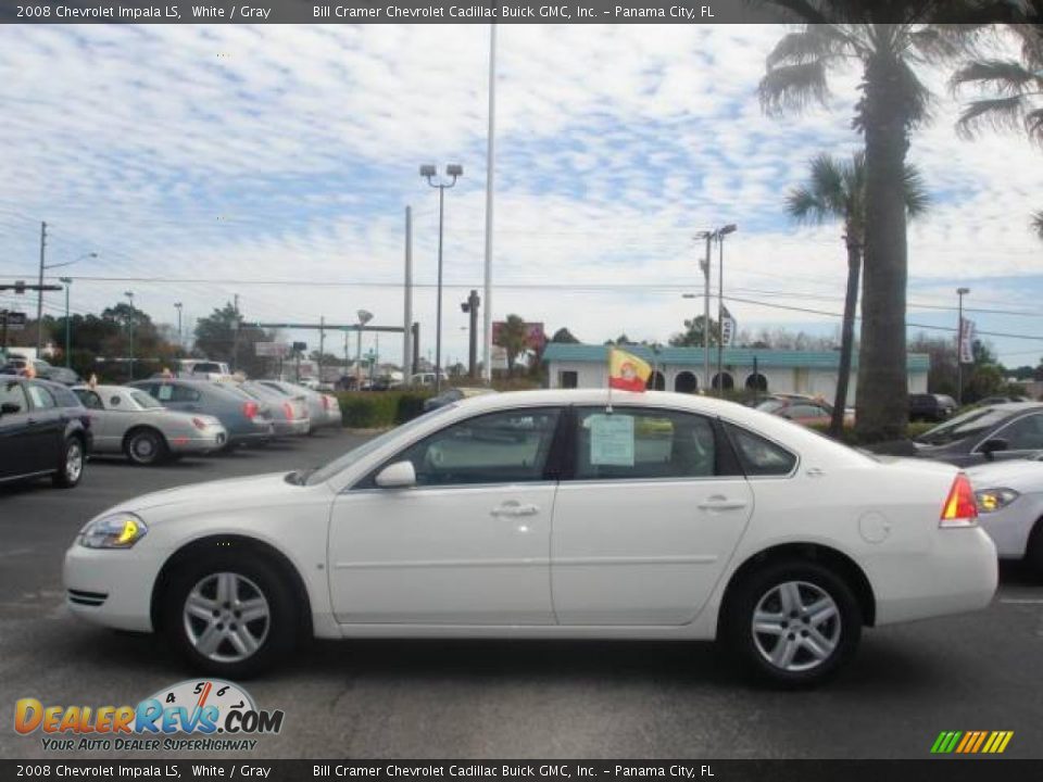 2008 Chevrolet Impala LS White / Gray Photo #1