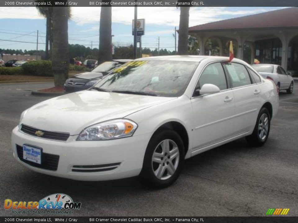 2008 Chevrolet Impala LS White / Gray Photo #2