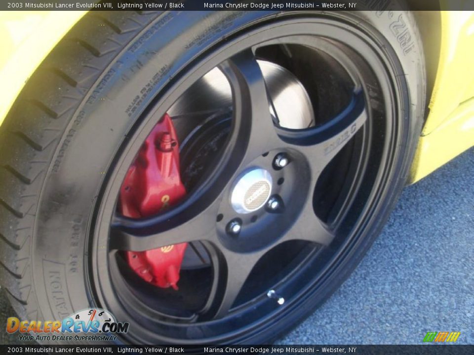 2003 Mitsubishi Lancer Evolution VIII Lightning Yellow / Black Photo #7