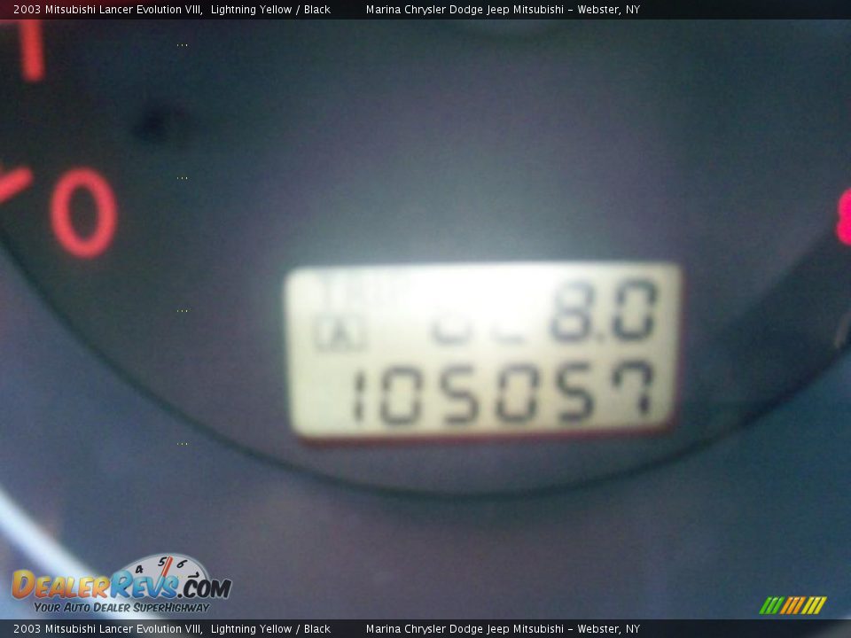 2003 Mitsubishi Lancer Evolution VIII Lightning Yellow / Black Photo #13