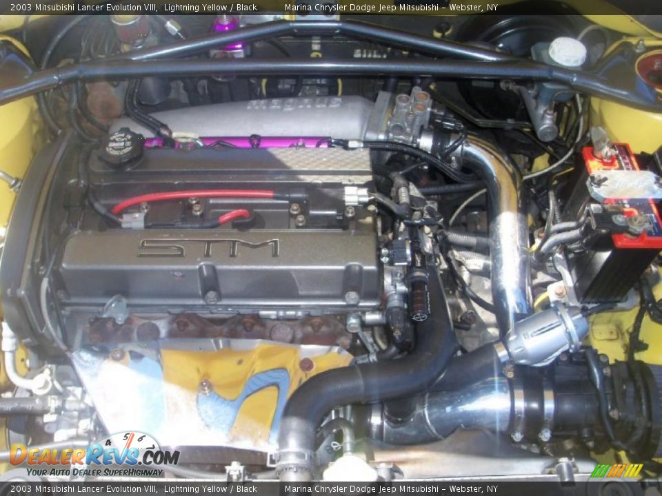 2003 Mitsubishi Lancer Evolution VIII Lightning Yellow / Black Photo #14
