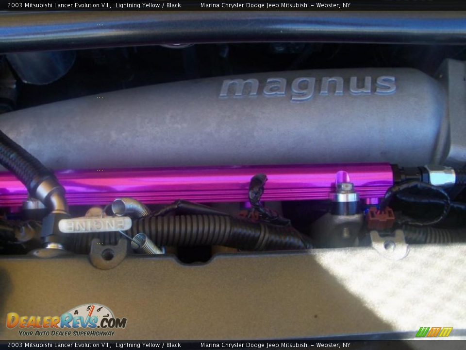 2003 Mitsubishi Lancer Evolution VIII Lightning Yellow / Black Photo #15