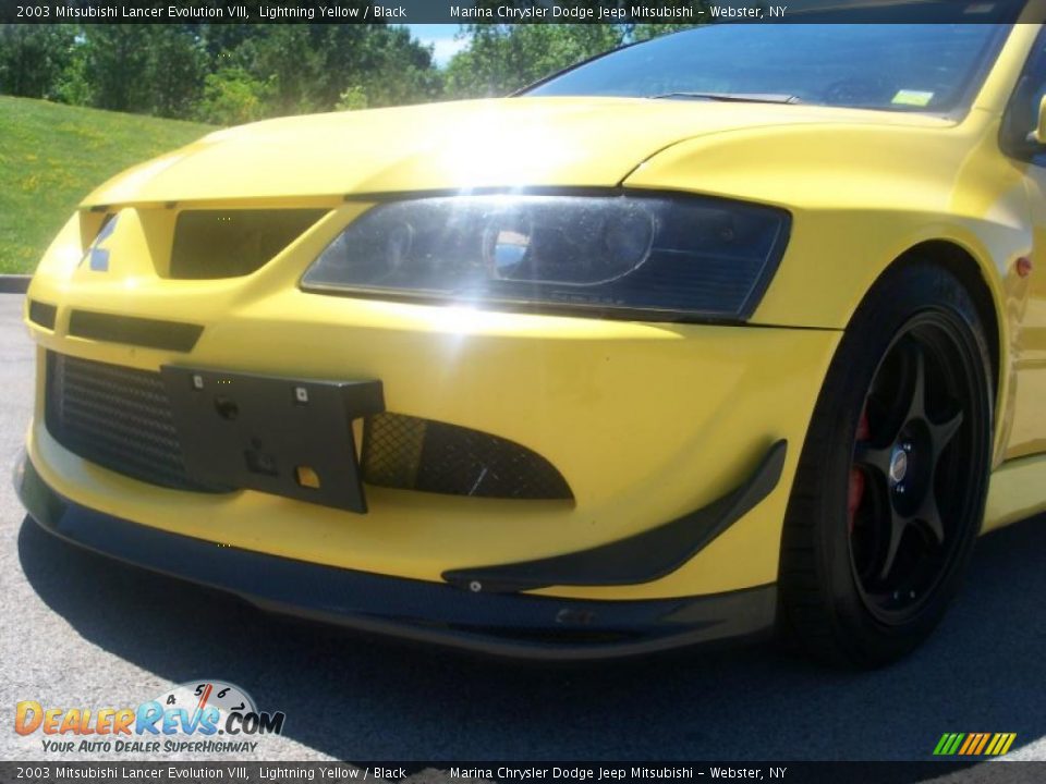 2003 Mitsubishi Lancer Evolution VIII Lightning Yellow / Black Photo #28