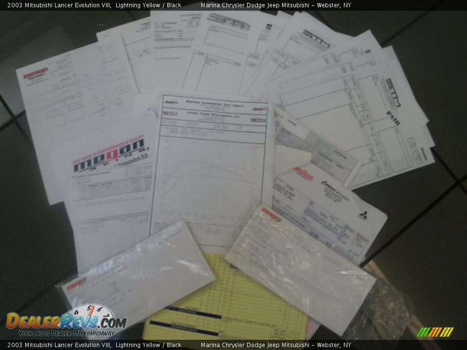 2003 Mitsubishi Lancer Evolution VIII Lightning Yellow / Black Photo #29
