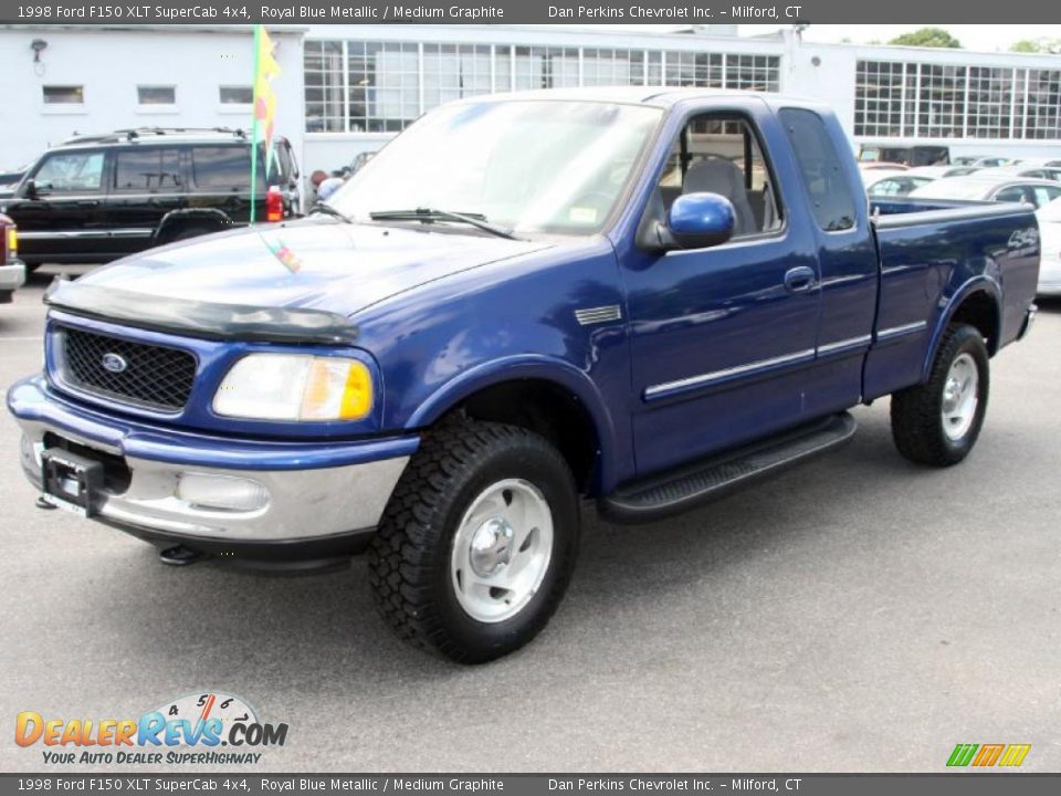 1998 Ford F150 XLT SuperCab 4x4 Royal Blue Metallic / Medium Graphite Photo #1