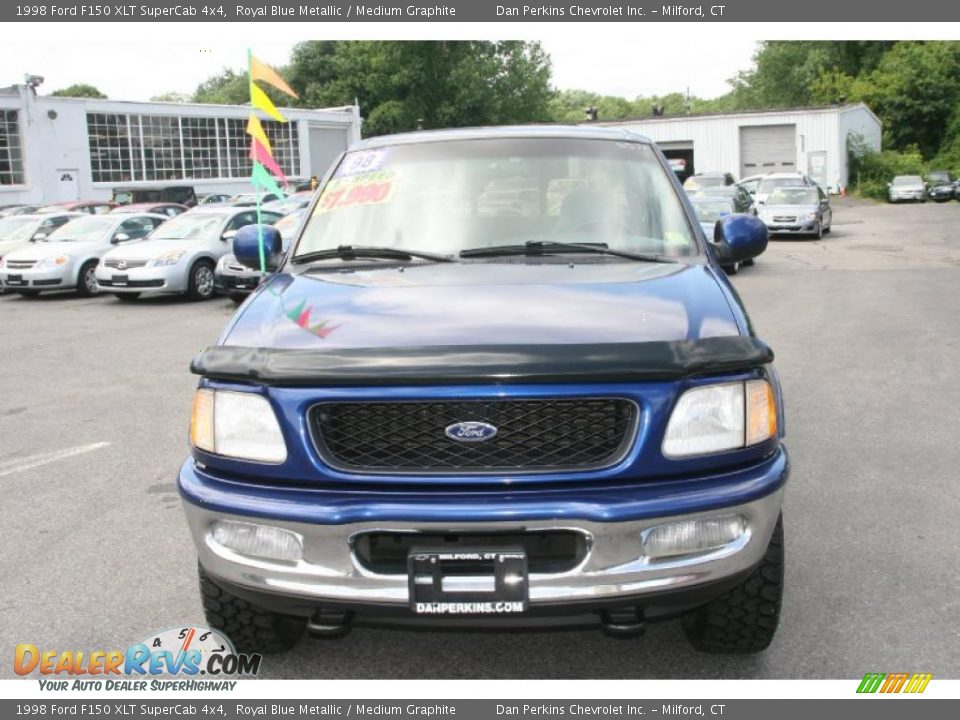 1998 Ford F150 XLT SuperCab 4x4 Royal Blue Metallic / Medium Graphite Photo #2