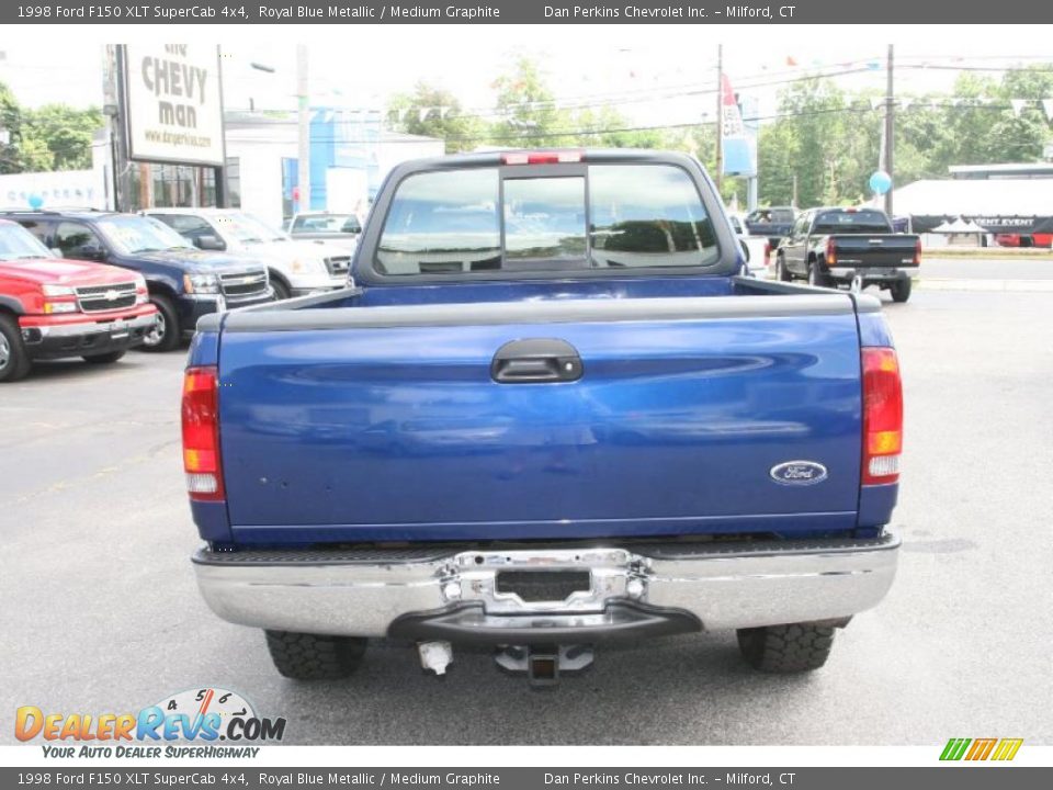 1998 Ford F150 XLT SuperCab 4x4 Royal Blue Metallic / Medium Graphite Photo #6