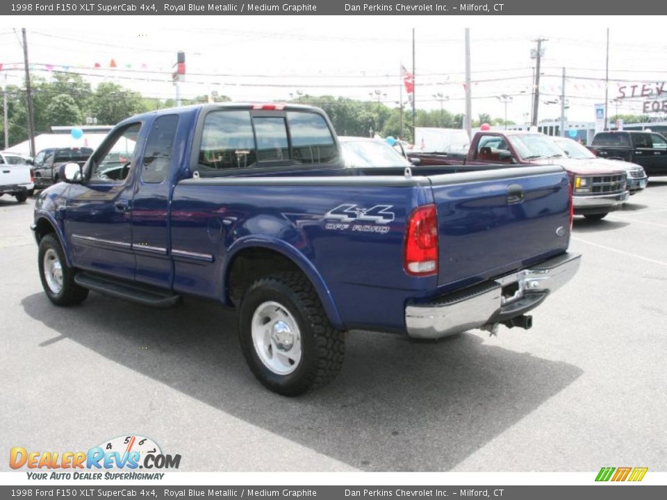 1998 Ford F150 XLT SuperCab 4x4 Royal Blue Metallic / Medium Graphite Photo #8