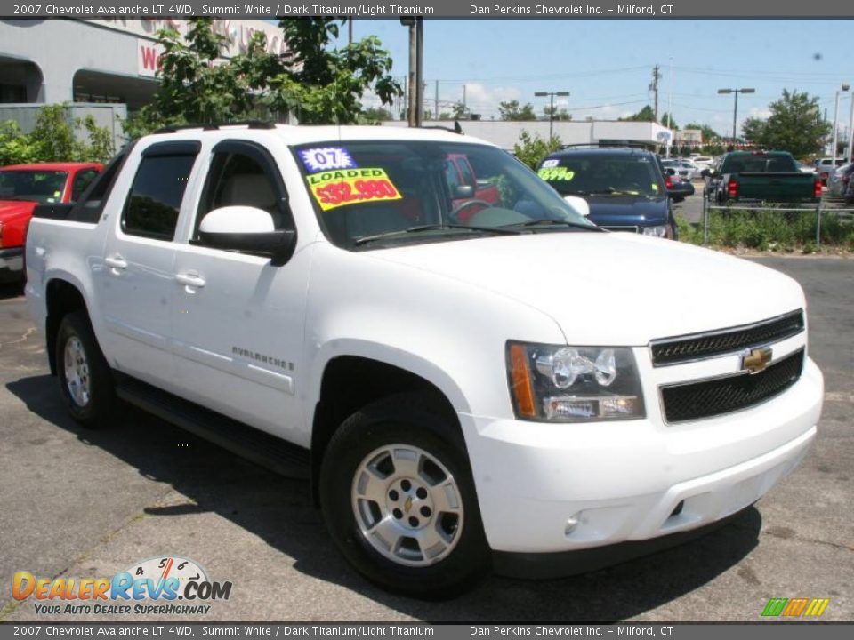 2007 Chevrolet Avalanche LT 4WD Summit White / Dark Titanium/Light Titanium Photo #3