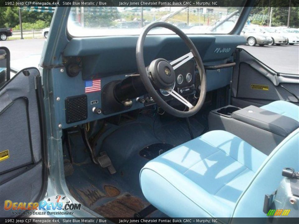 Blue Interior - 1982 Jeep CJ7 Renegade 4x4 Photo #9