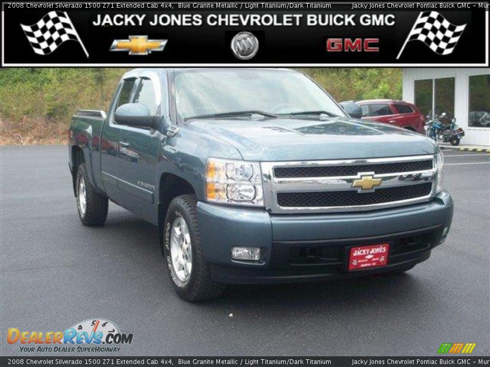 2008 Chevrolet Silverado 1500 Z71 Extended Cab 4x4 Blue Granite Metallic / Light Titanium/Dark Titanium Photo #1