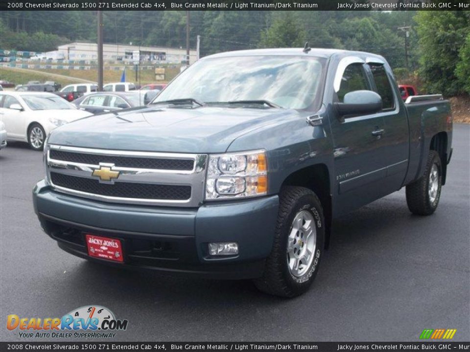 2008 Chevrolet Silverado 1500 Z71 Extended Cab 4x4 Blue Granite Metallic / Light Titanium/Dark Titanium Photo #3